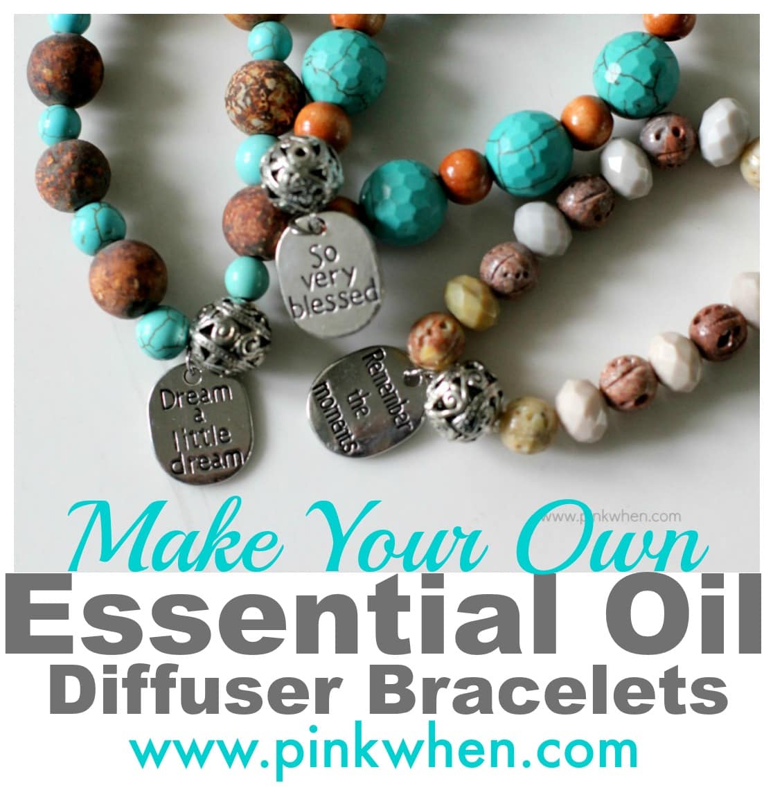 Essential Oil Diffuser Bracelet - PinkWhen