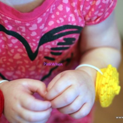 Toddler Fabric Flower Bracelets