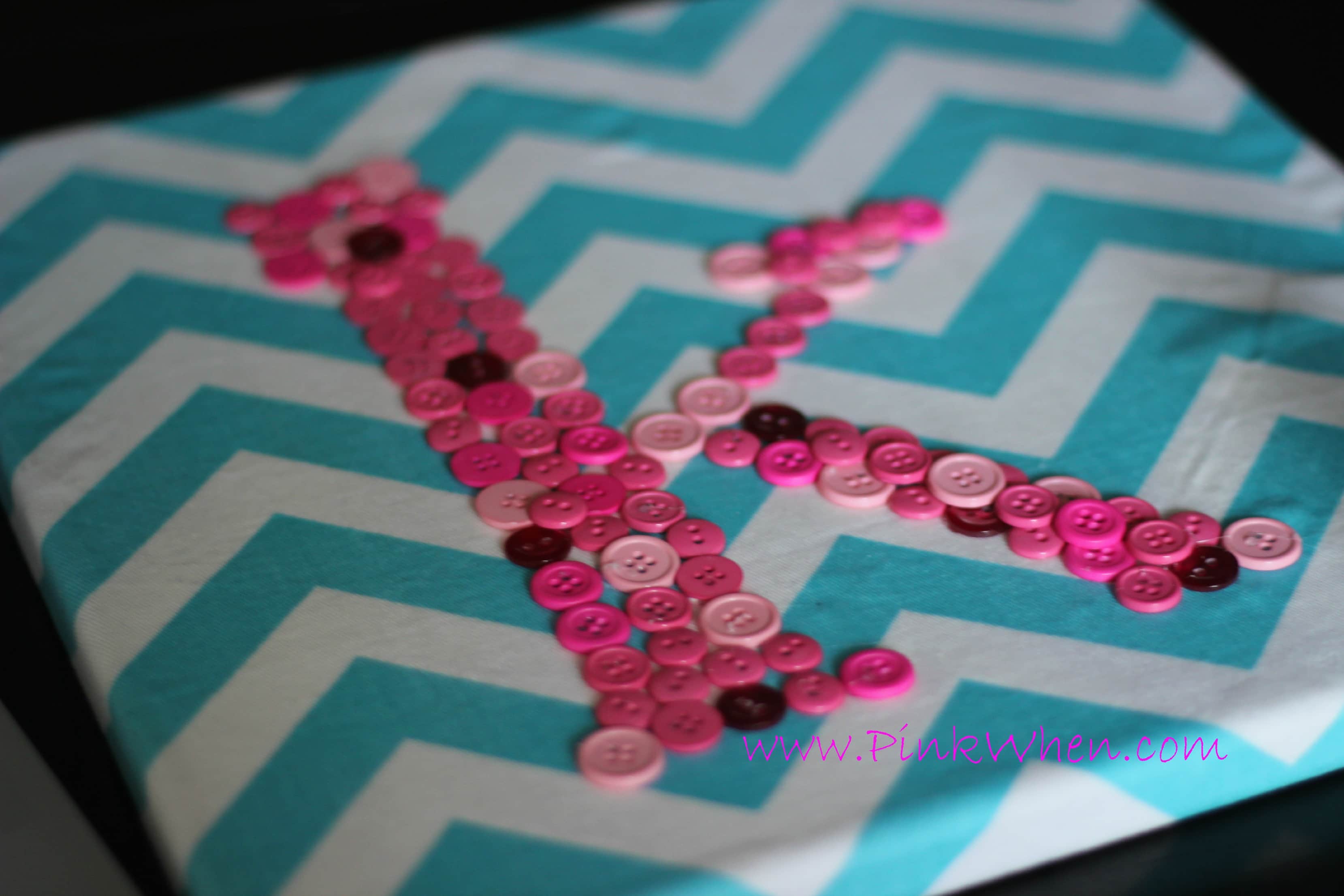 DIY Button Letter Wall Art