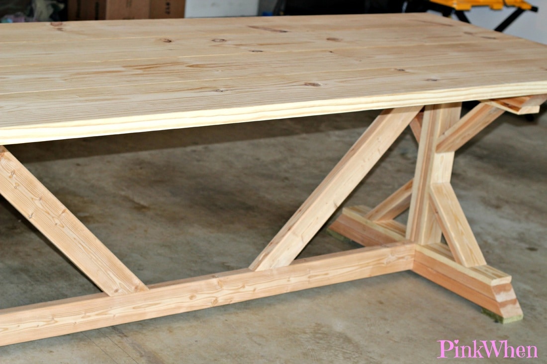 How to Build a Farmhouse Table (Part 2) PinkWhen