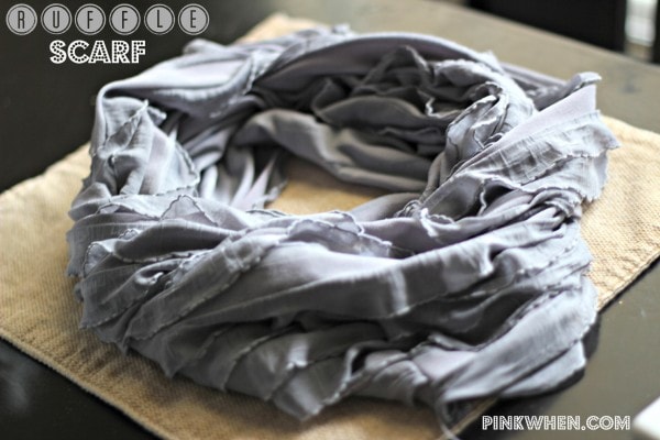 Simple 5 minute tutorial for a DIY Ruffle Scarf