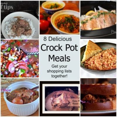 8 Delicious Crock Pot Meals, get your shopping lists together! 