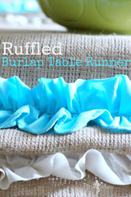 Ruffled Burlap Table Runner