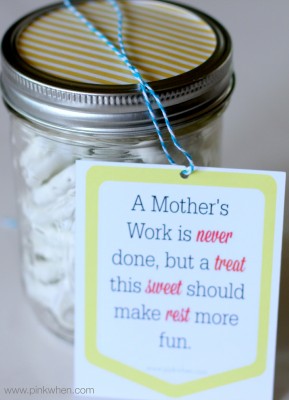 Mason Jar Mother's Day Gift Idea and Free Printable