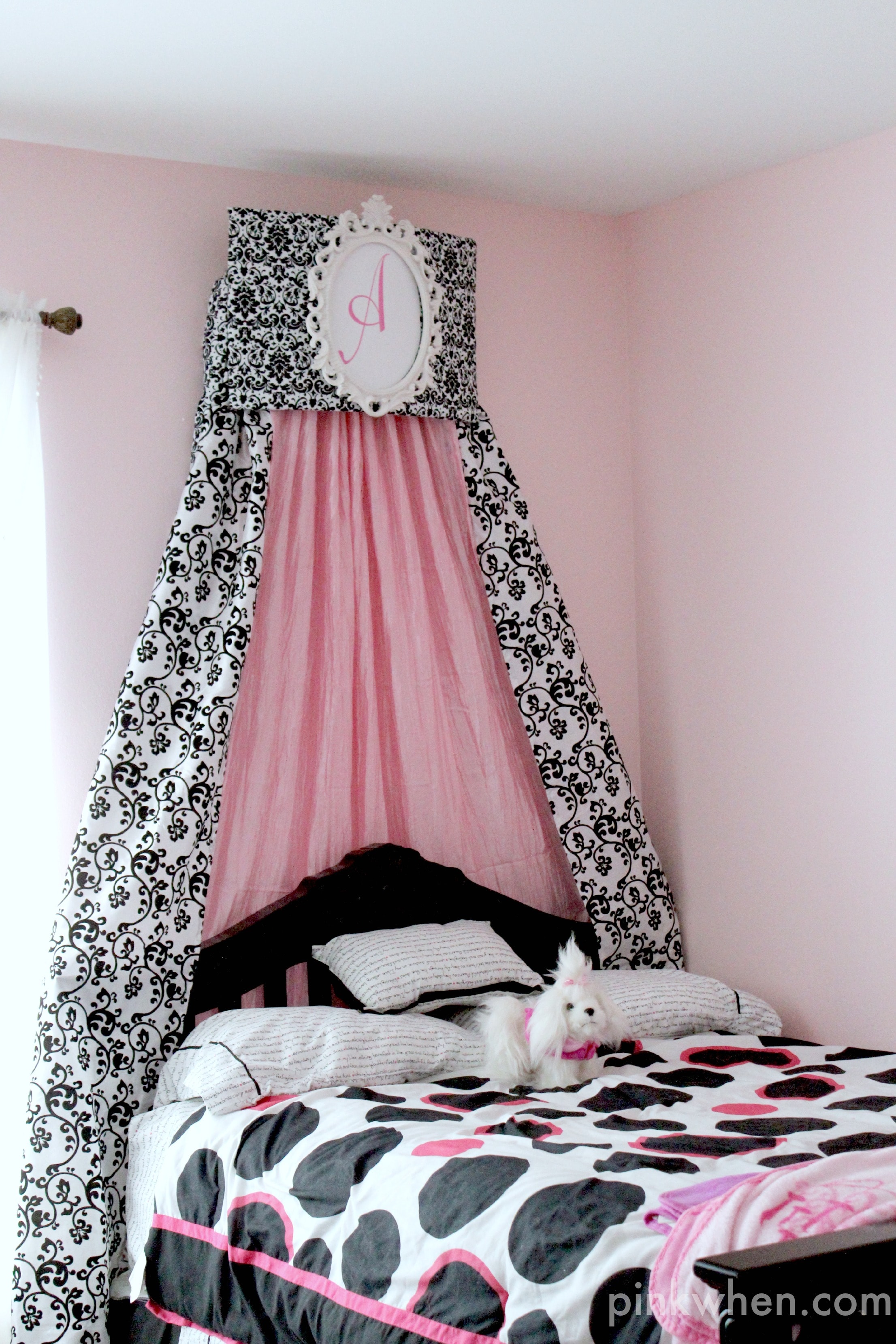 How to Make a Bed Crown Cornice via PinkWhen.com