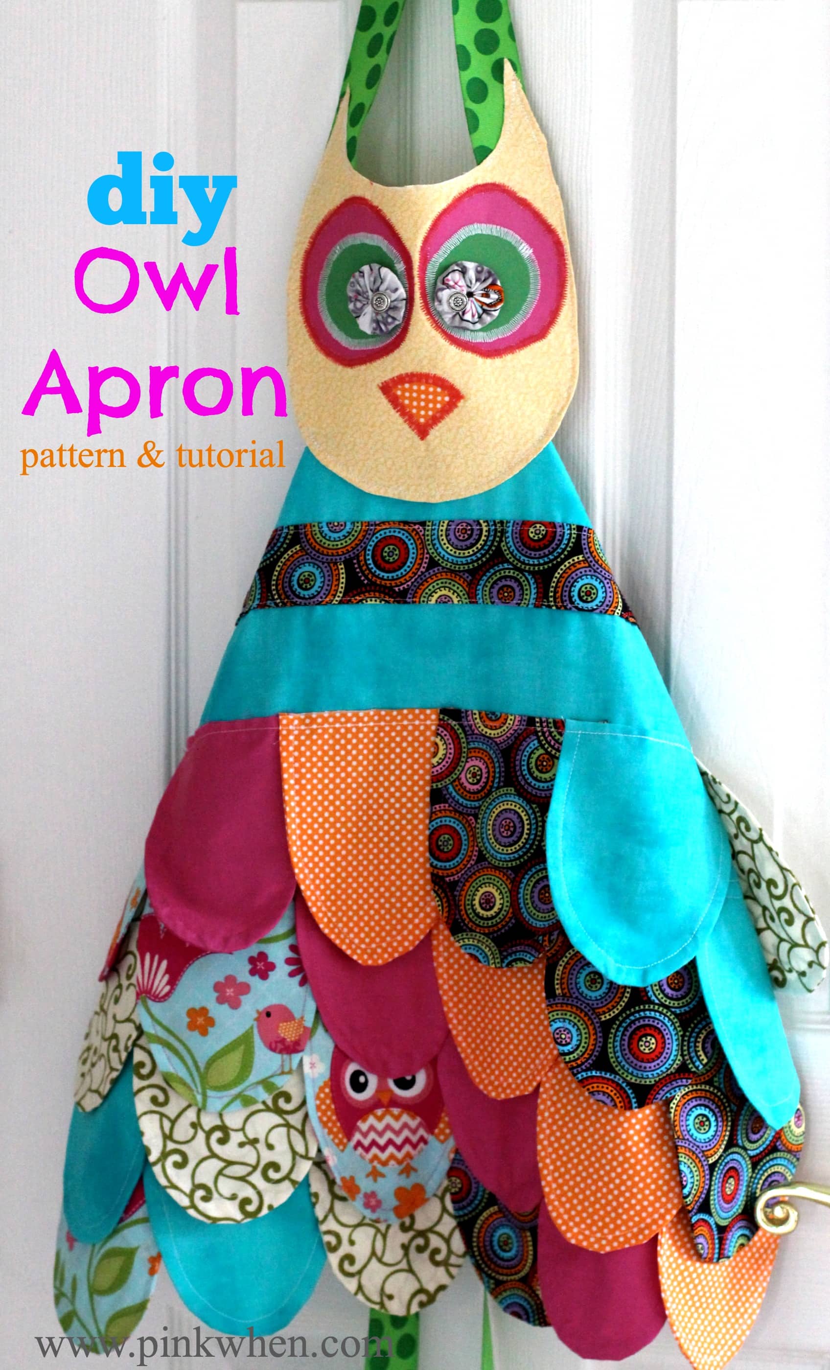 My Little Owl Apron & Pattern from PinkWhen.com