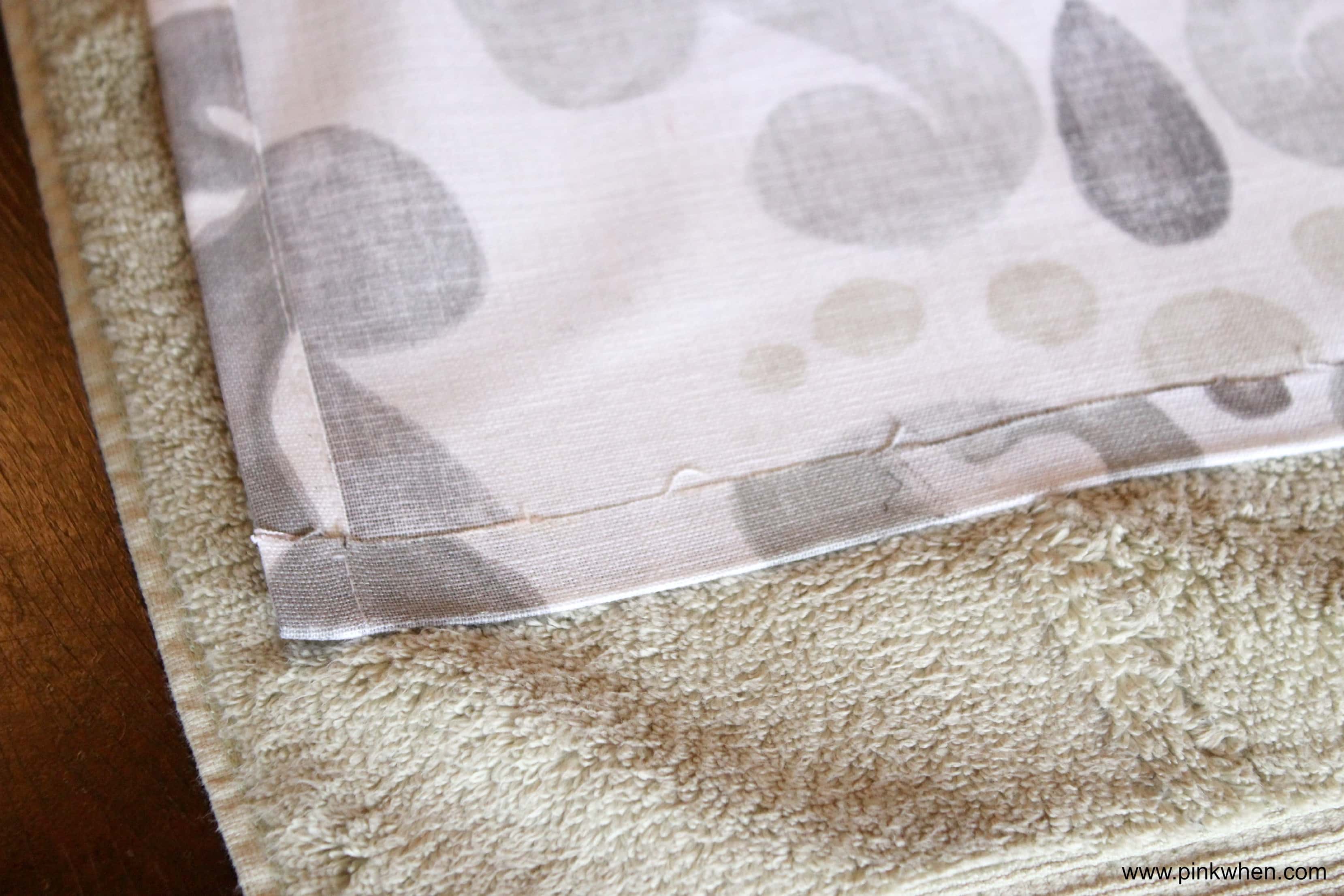Simple No Sew Roman Shades Tutorial - How to create the seams