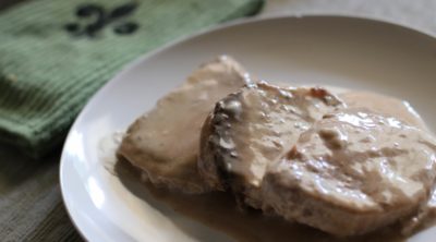 Slow Cooker Pork Chops and Gravy Recipe from PinkWhen.com