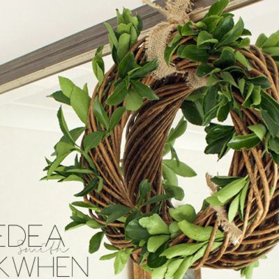 DIY Green Leafy Wreath