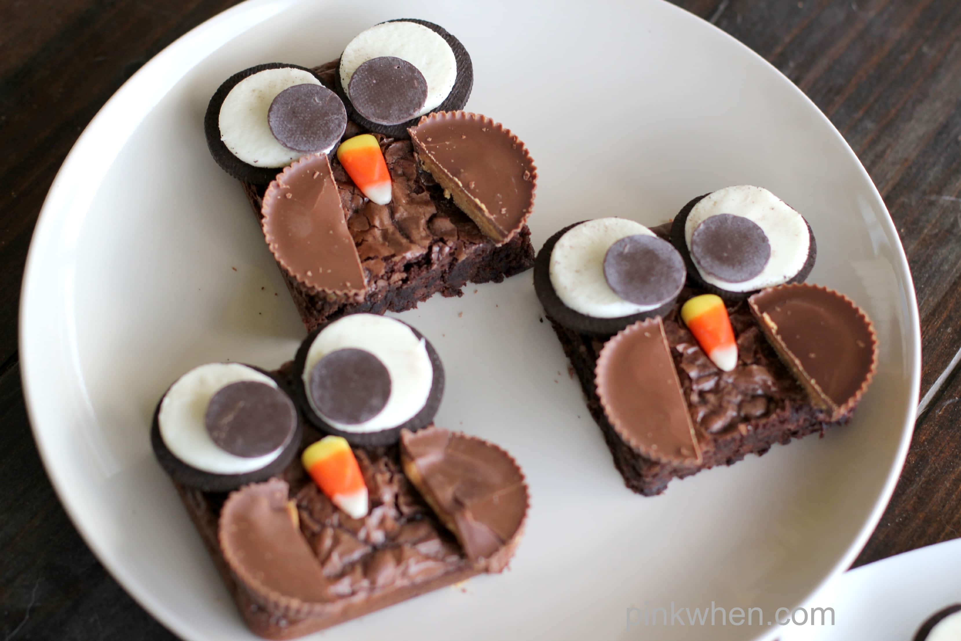 Yummy Brownie Owl Treats from PinkWhen.com