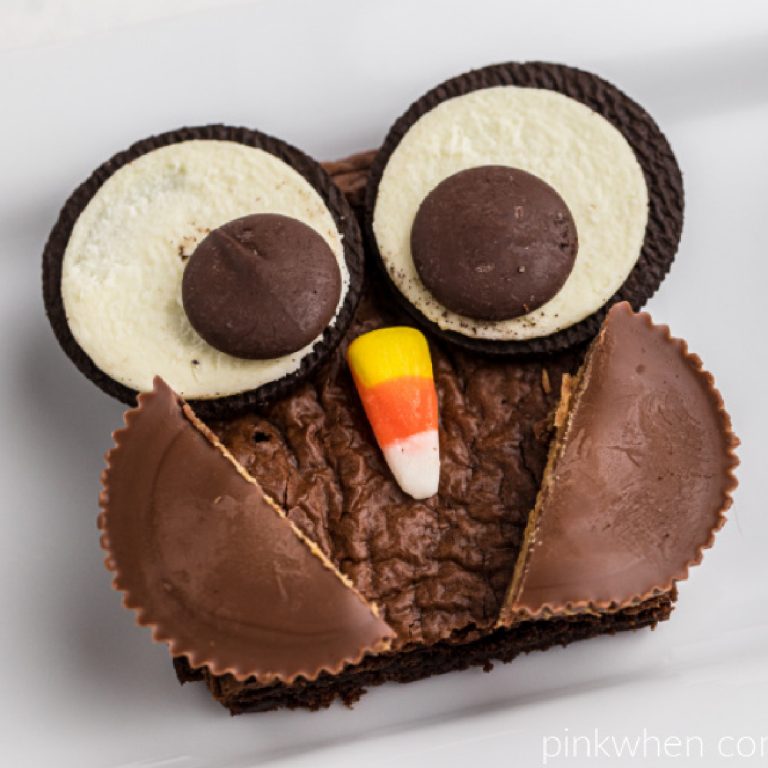 Brownie Owl Treat in a white plate ready to eat.