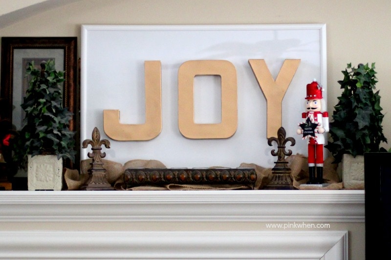 DIY JOY Christmas Sign