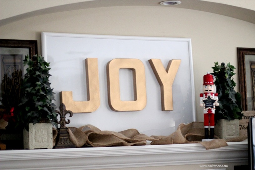 DIY JOY Christmas Sign