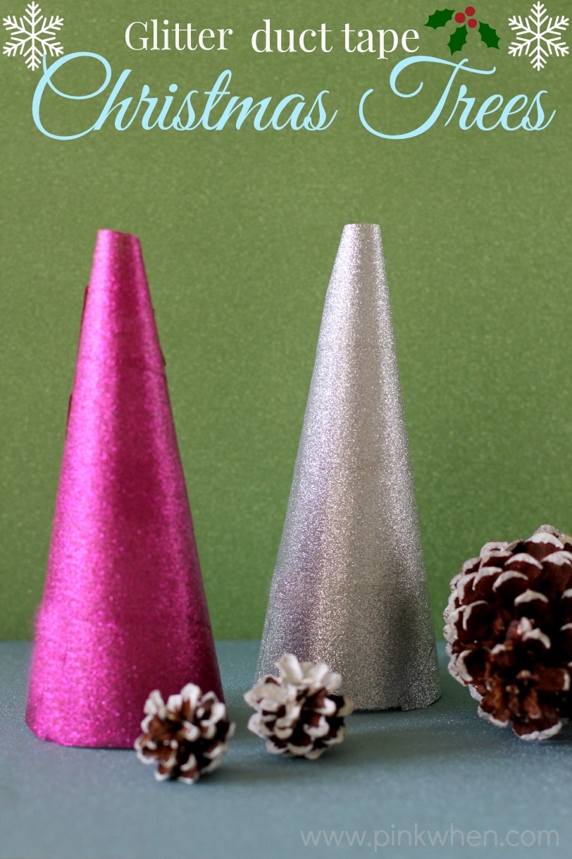 Glitter Duct Tape Christmas Trees 