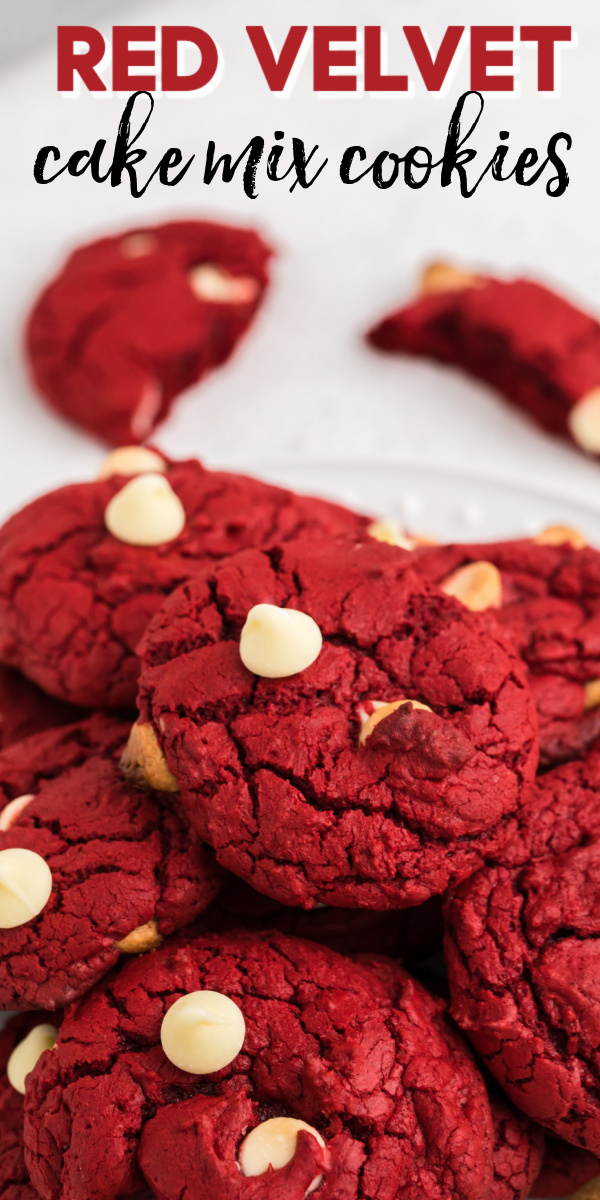 Red Velvet Cake Mix Cookies are the perfect easy, chewy, delicious cookie recipe to make for Valentine's Day, Christmas, or just because. You only need a box of cake mix and a couple of ingredients to make the best cake-like cookies around. They are some of my family's favorites.