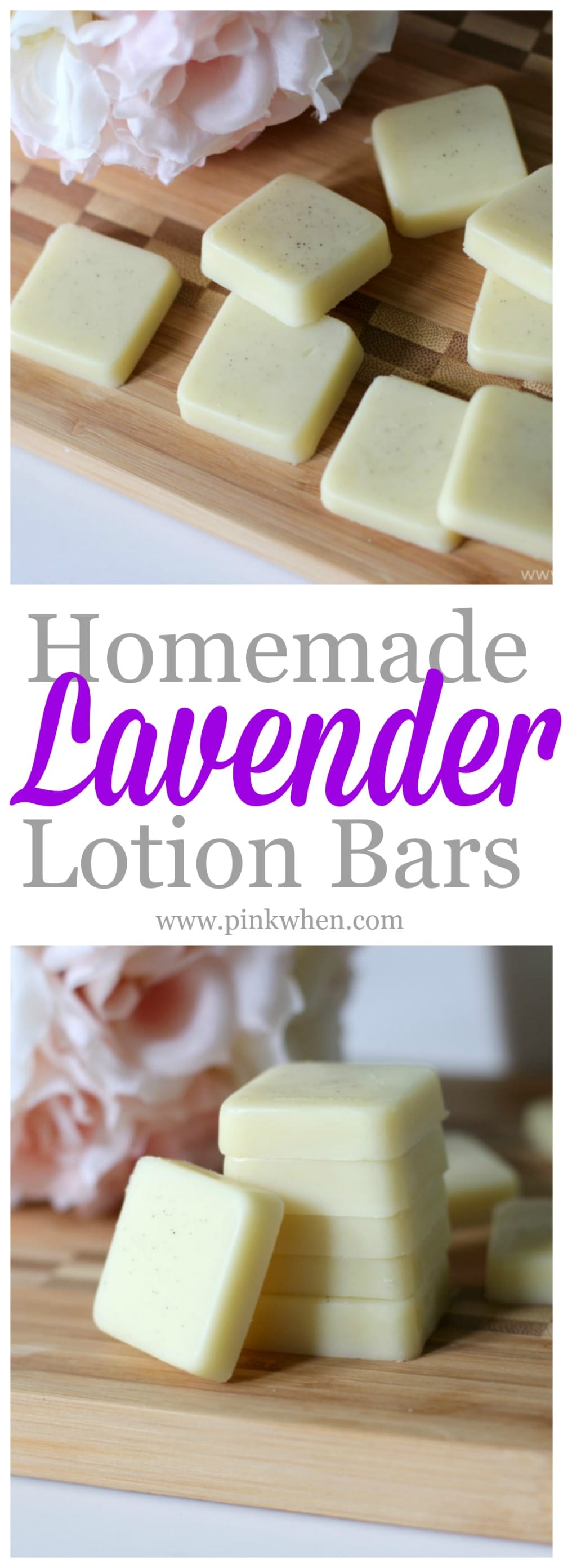 Homemade Lavender Lotion Bars