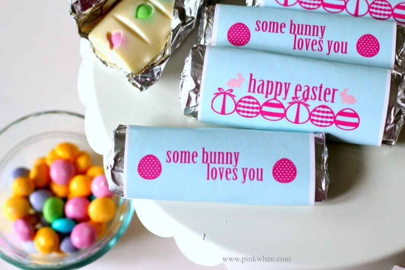 Easter Candy Bar Recipe and Printable Wrapper www.pinkwhen.com @pinkwhen