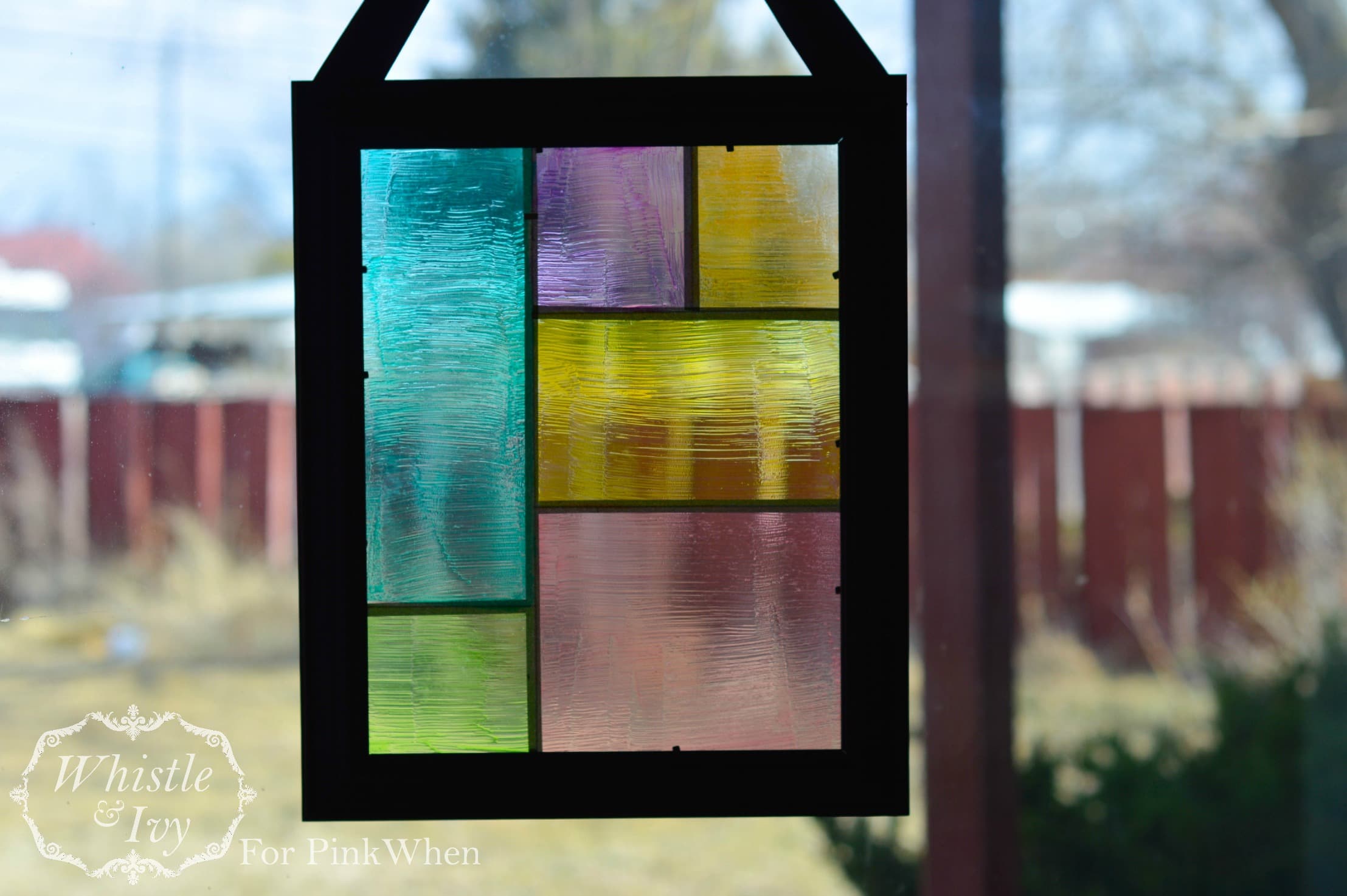 Faux Stained Glass Suncatcher