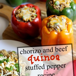 Chorizo and beef quinoa stuffed pepper recipe