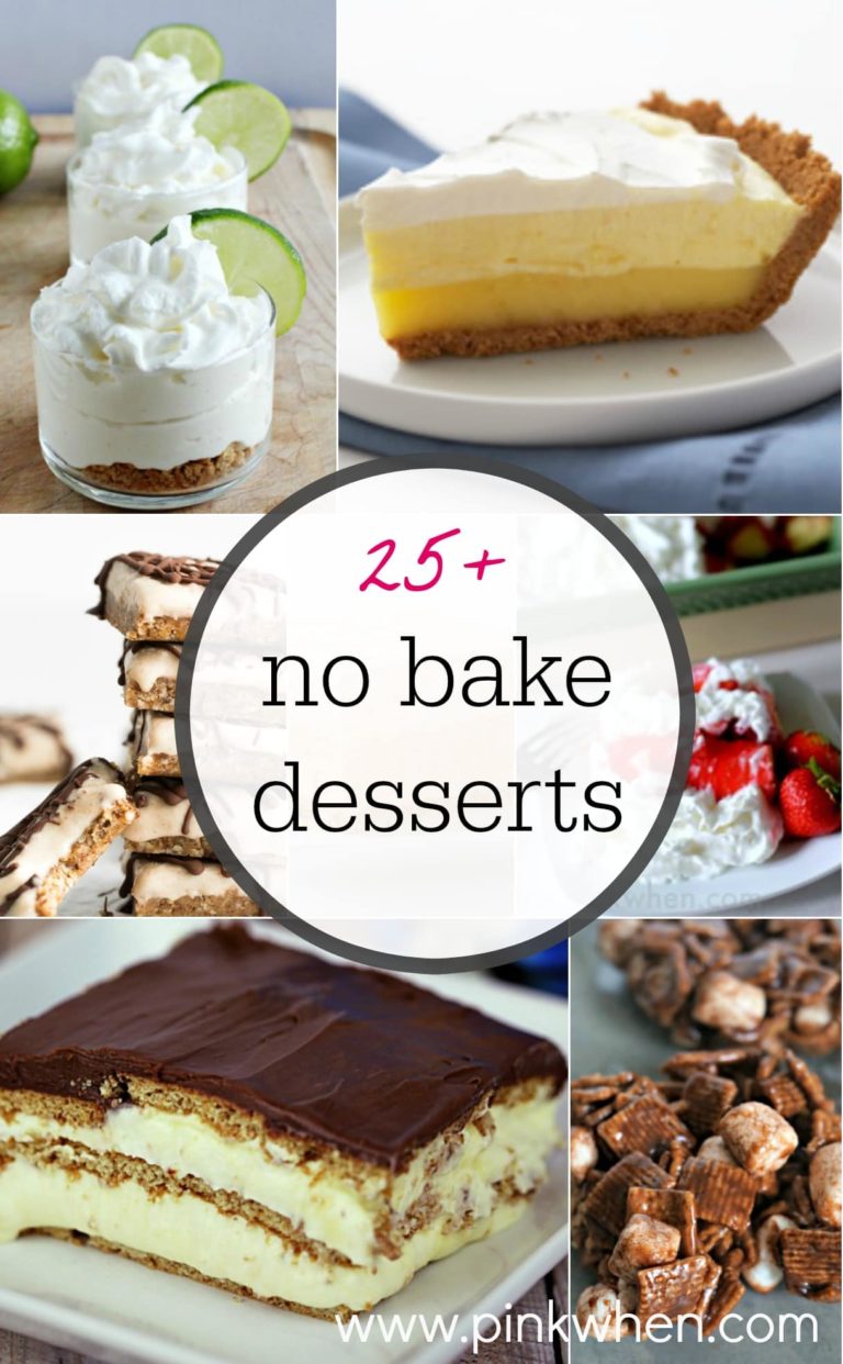 No Bake Dessert Ideas featured on Pink When