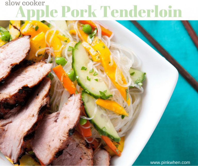 Slow Cooker Apple Pork Tenderloin www.pinkwhen.com