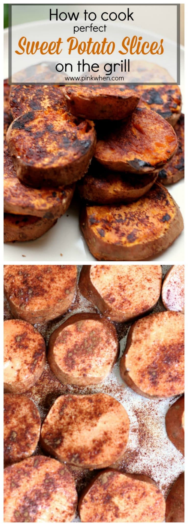 How to cook perfect sweet potato slices on the grill | www.pinkwhen.com