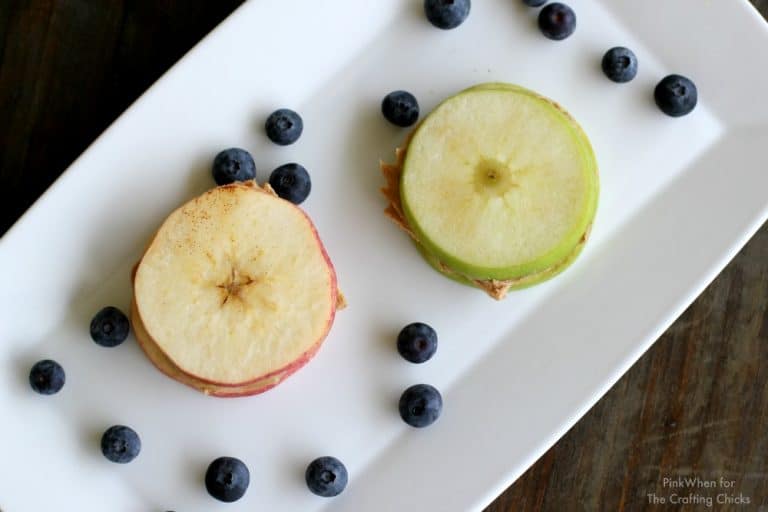 Apple Sandwich Snack idea PinkWhen for The Crafting Chicks 2