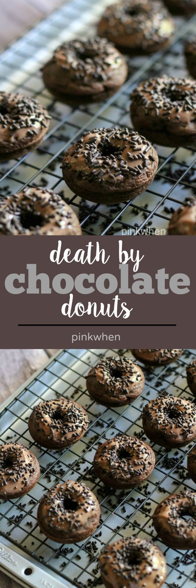 Death by Chocolate Triple Chocolate Donuts | PinkWhen