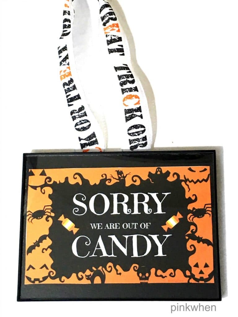 Out of Candy Halloween Printable via PinkWhen