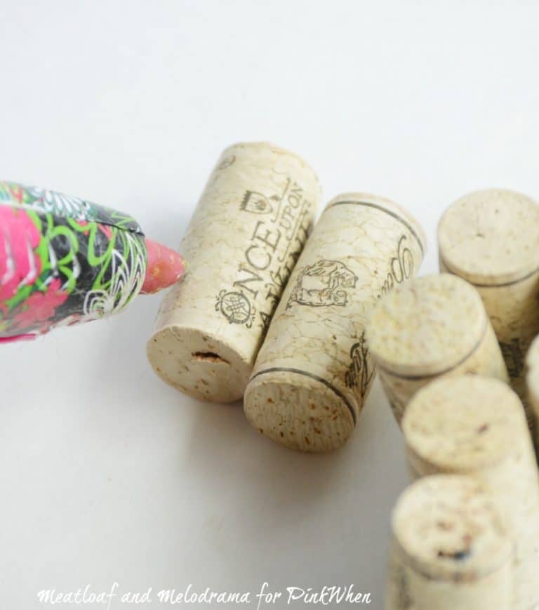 Love this DIY for a Christmas Wine Cork Grape Ornament. So cute, and so easy! | PinkWhen