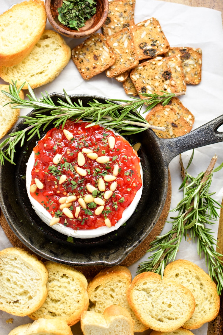 Baked Brie with Sweet Red Pepper Jam | PinkWhen