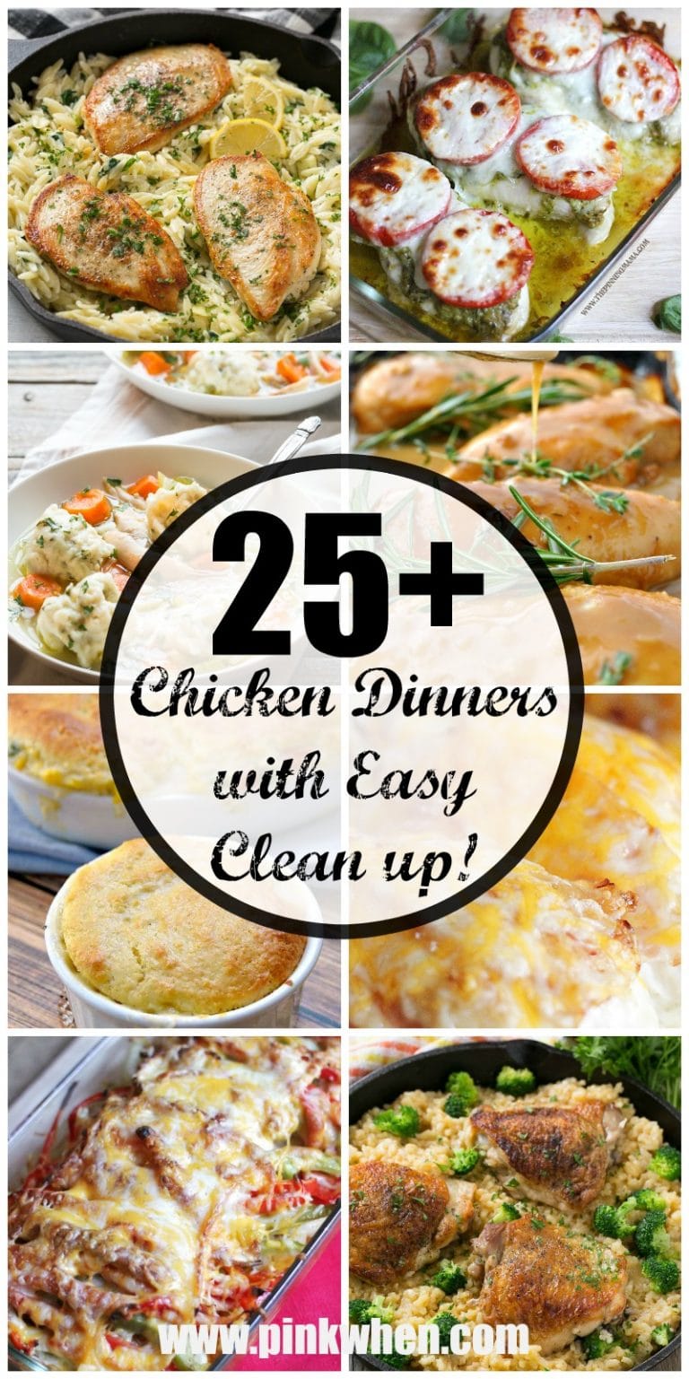 Chicken Dinner ideas with surprisingly easy clean up!