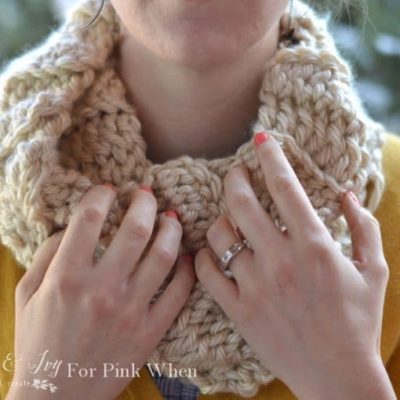 (Almost) 30 Minute Ribbed Crochet Cowl