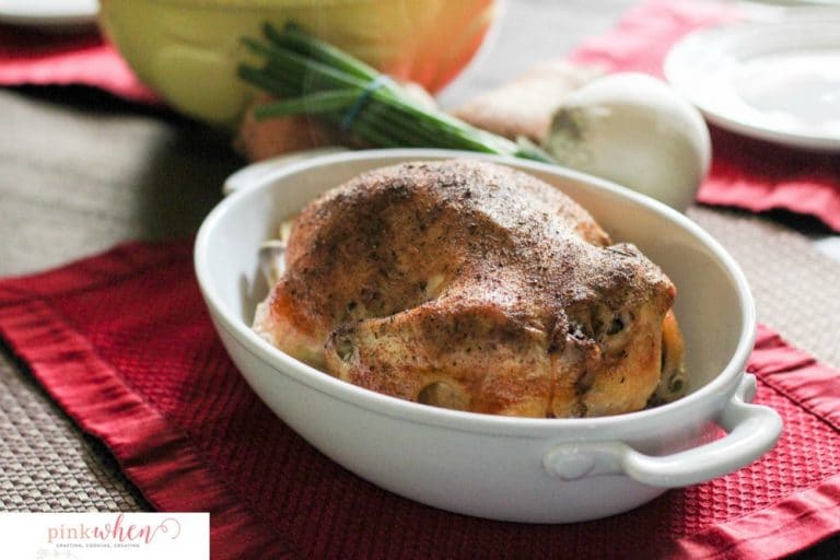 I love this moist and juicy whole chicken. This easy baked chicken recipe is one of my favorite whole 30 and paleo compliant recipes. 