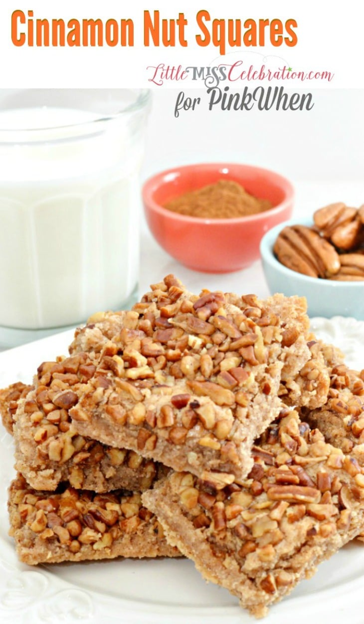Cinnamon Nut Squares Dessert Recipe | PinkWhen