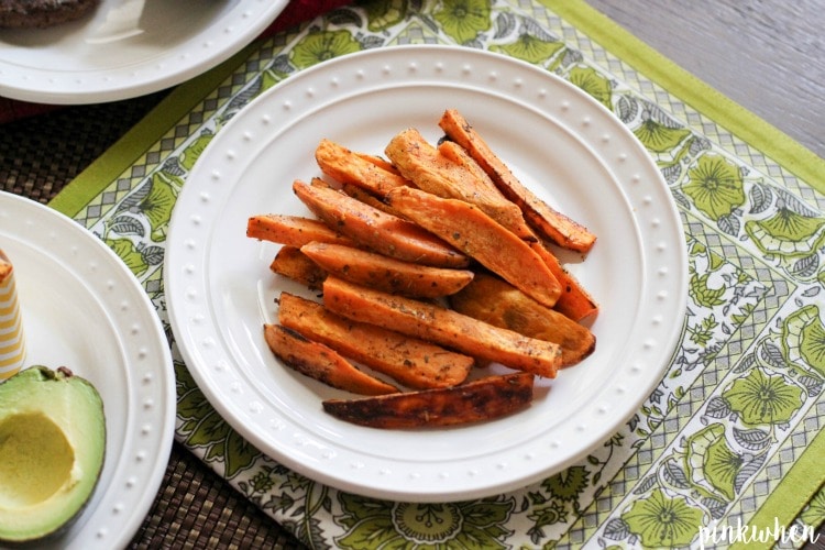These delicious home cut sweet potato fries are healthy and deliciously easy to make! | PinkWhen