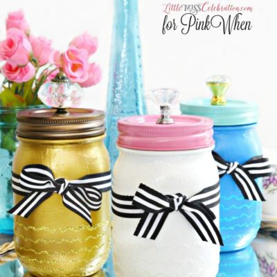 Paint & Sparkle Mason Vanity Jars