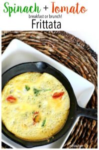 Spinach and Tomato Frittata - the perfectly healthy breakfast or brunch!
