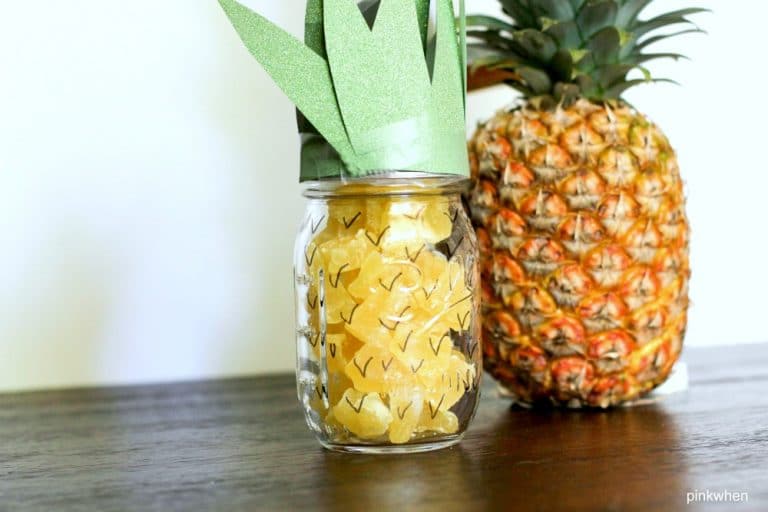 Dried Pineapple Mason Jar Craft