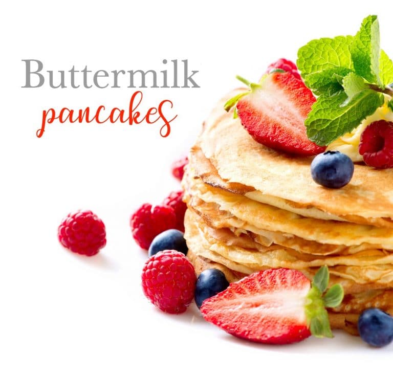Looking for the perfect buttermilk pancake recipe? Then look no further! Save this recipe, it's a keeper for life!