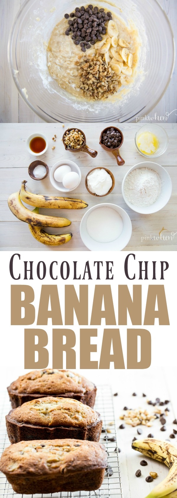 Chocolate Chip Banana Bread, simple amazing! #chocolatechipbananabread #bananabreadrecipe #bananabread