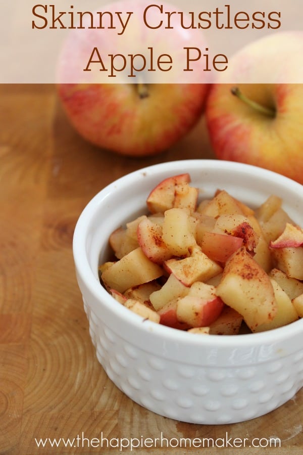 skinny crustless apple pie