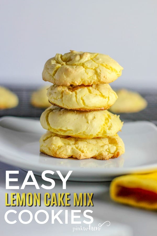 Kid Approved!! These Easy Lemon Cake Mix Cookies are soft, moist, and gooey! Not only that, but they also are big and chewy. It's the perfect easy recipe for a young little chef to try. Made with 3 ingredients and finished in under 10 minutes!