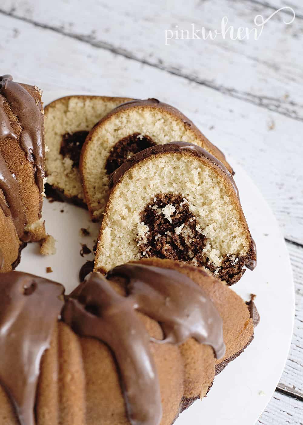 This moist and creamy Hershey chocolate-filled homemade bundt cake recipe is a 5-star favorite! #bundtcake #dessert