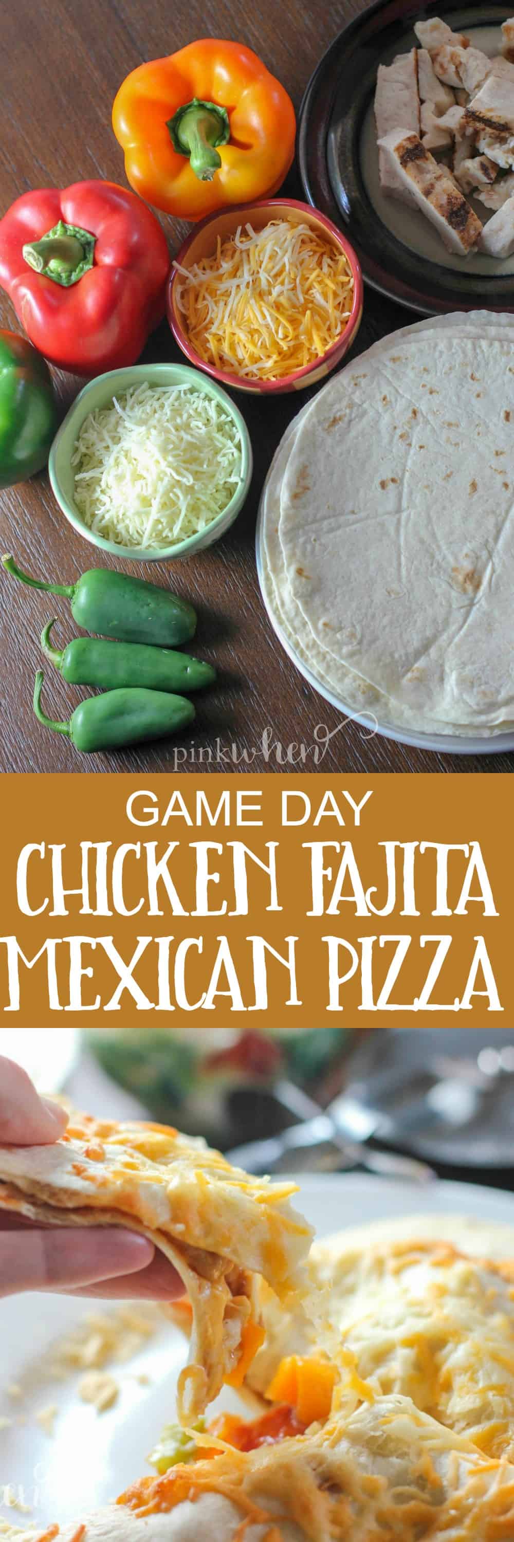 How to Make the Best Fajita Chicken Mexican Pizza PinkWhen