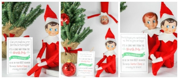 Elf on the Shelf Printables and Elf Ideas Collage Photo