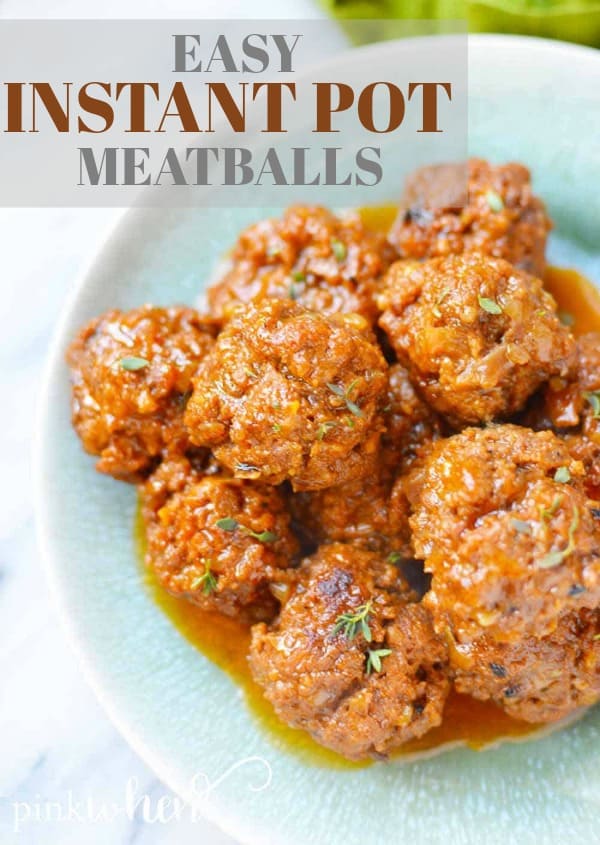 Learn the secret to Easy Instant Pot Meatballs and make the perfect meatballs for spaghetti, meatball soup, meatball subs, barbecues, and more. You'll love how fast this 30-minute meal comes together. #instantpotmeatballs #meatballsrecipe #instantpotrecipe