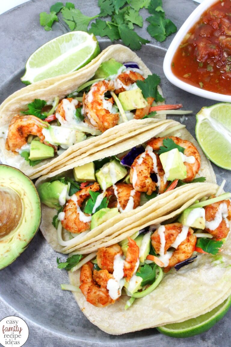 Shrimp Tacos – Easy and Healthy Shrimp Tacos with Cabbage Slaw