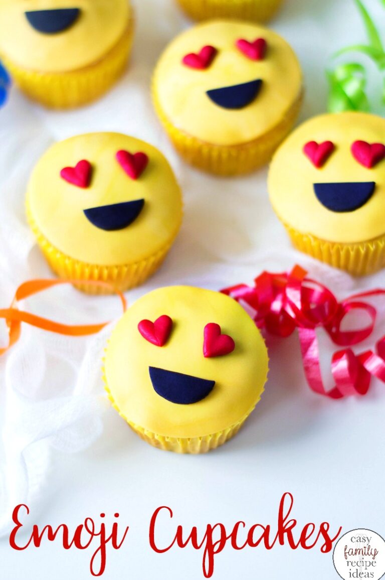 Emoji Cupcakes – Cutest Heart Emoji Cupcakes