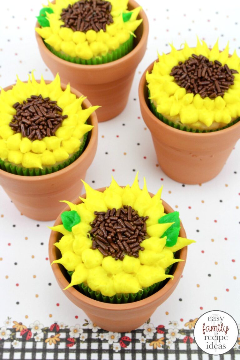 Sunflower Cupcakes – Easy Cupcakes for a Summer Party